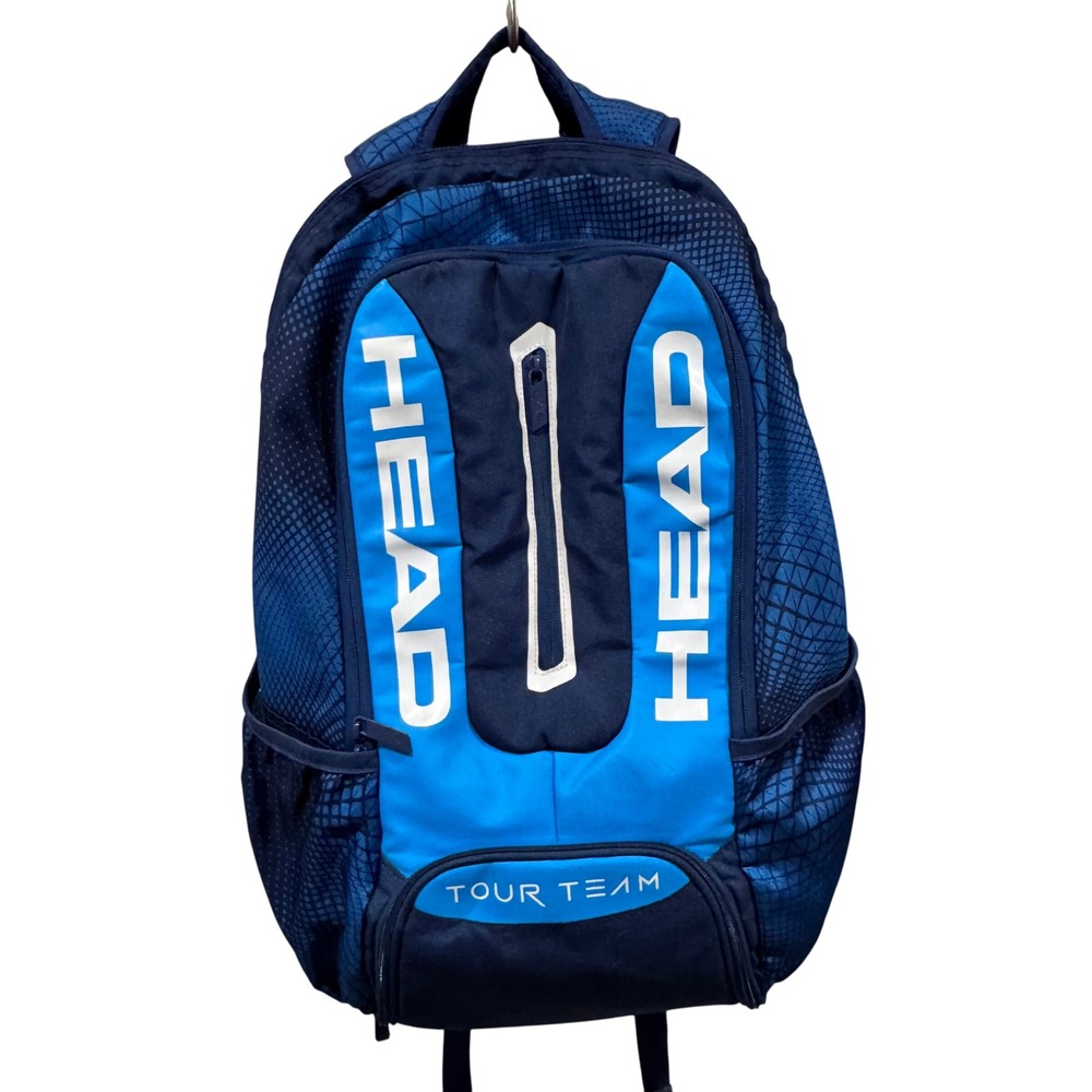 HEAD Tour Team Backpack Unisex Large Blue Excellent Tennis Racquet Shoe Pocket